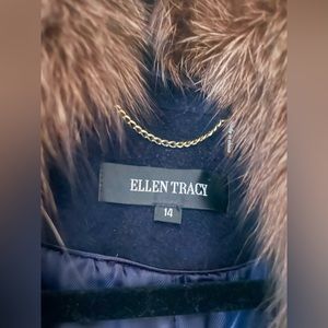 Ellen Tracy long coat with removable fur color